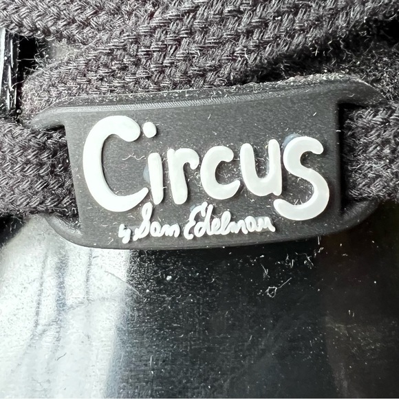 Sam Edelman Circus Black Shiny Rubber Lace Up Combat Boots, Size 6 - Picture 9 of 10